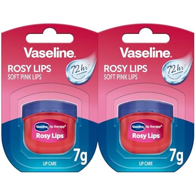 Vaseline LIP THERAPY LIP BALM MINI, ROSY LIPS | LIP REPAIR IN A CONTAINER FOR ED, DRY LIP | TRAVEL SIZE 0.5 OZ (PACK OF 2) - Image 1